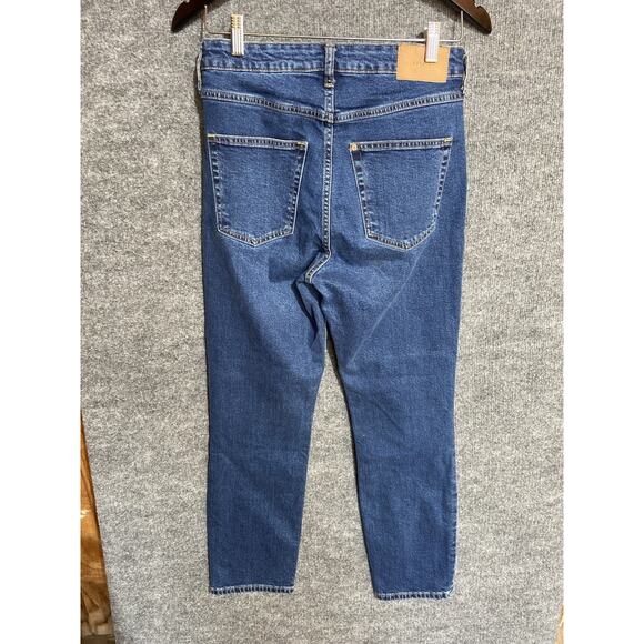 HM Size 10 Women Jeans Vintage Slim High Waist Blue Denim - Picture 2 of 8